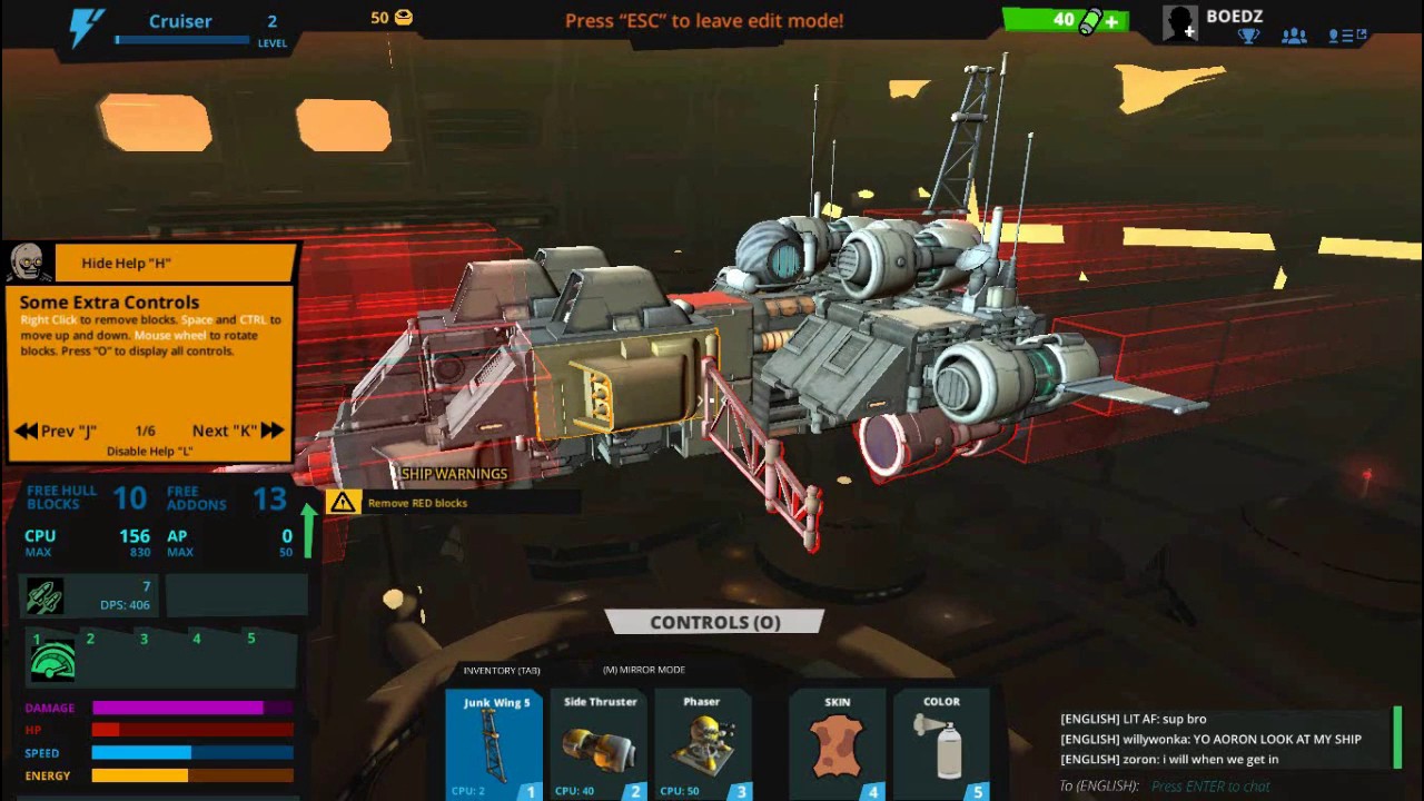 Spaceship building games hacked online